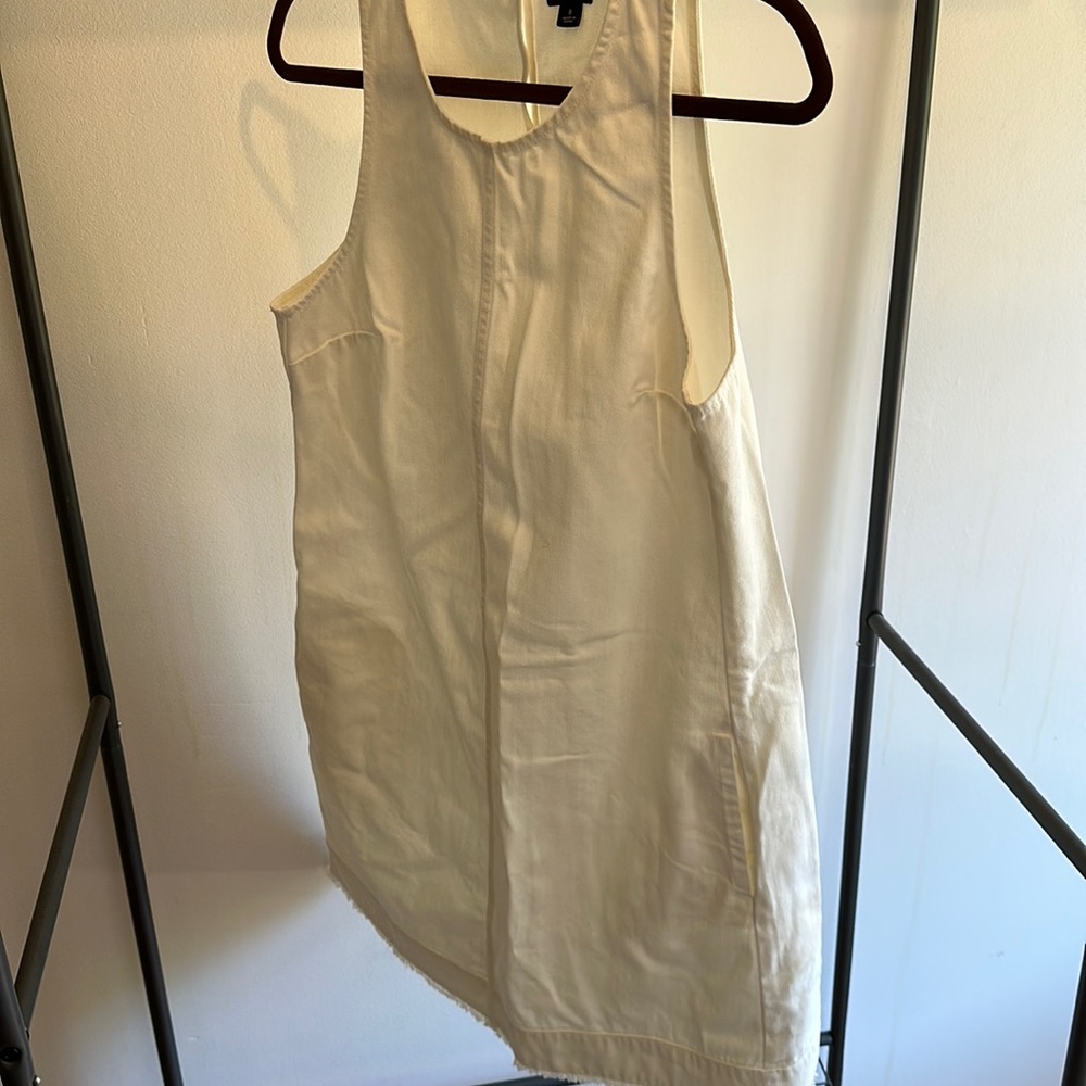 Jcrew denim, white sleeveless, short dress